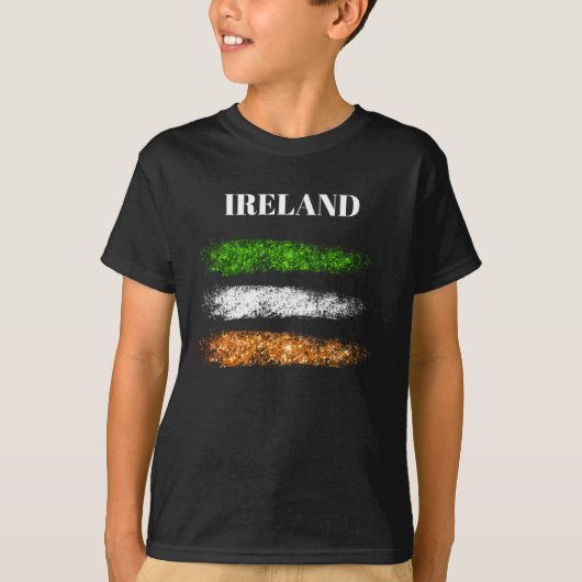 *~* IRISH IRELAND Simple Abstract Boy Flag T-Shirt (Voorkant)