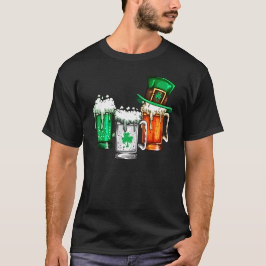 Irish Irish Holiday Irish Beer Shamrock Beer T-shirt (Voorkant)