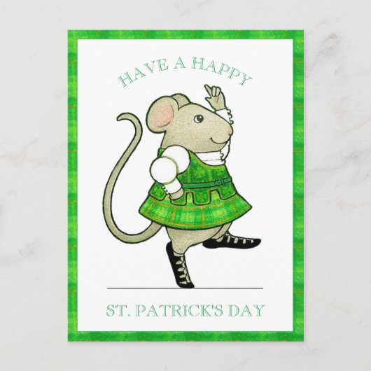 IRISH JIG MOUSE St. Patrick's Day Carte postale (Devant)