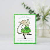 IRISH JIG MOUSE St. Patrick's Day Carte postale (Debout devant)