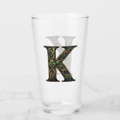 Irish "K" Monogram Pint Glass Glas (Achterkant)