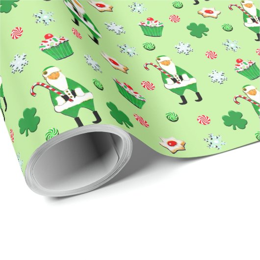 Irish Kerstfeestay Gift Cadeaupapier (Rol Hoek)