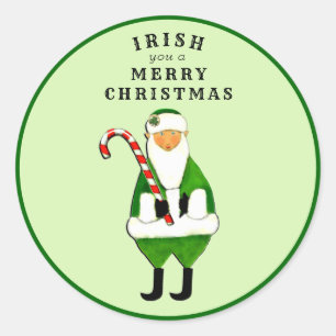 Irish Kerstfeestay Humor Ronde Sticker