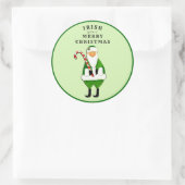 Irish Kerstfeestay Humor Ronde Sticker (Tas)