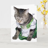 Irish kitty/leprechaun carte de retrait (Fleur jaune)