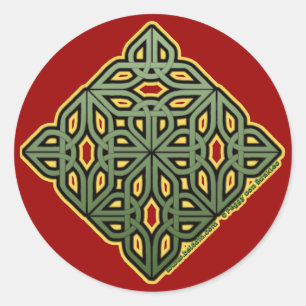 Irish Knotwork Kerst stickers
