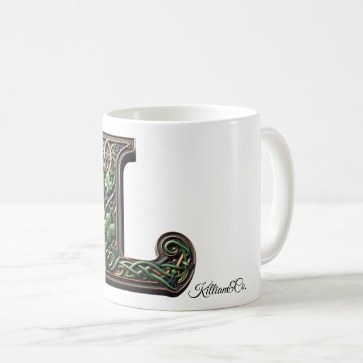 Irish L Monogram Coffee Mug (Devant droit)