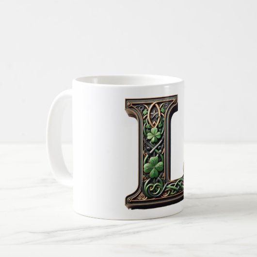 Irish L Monogram Coffee Mug (Devant gauche)