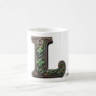 Irish L Monogram Coffee Mug Koffiemok