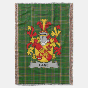 Irish Lane Coat of Arms Family Crest Ireland Deken