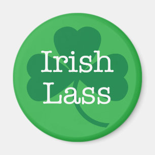 Irish Lass, St. Patrick's Day Shamrock Magnet Magneet