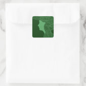 Irish Lass Vierkante Sticker (Tas)