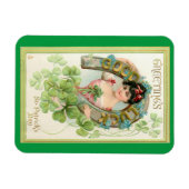Irish Lass with Hoefijzer Magnet Magneet (Horizontaal)