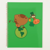 Irish Leprechaun Cow Standing on Planet Earth (Devant)