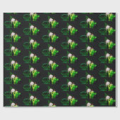 Irish Leprechaun en Green Beer Cadeaupapier (Vlak)