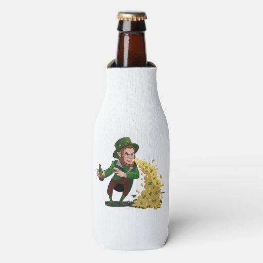 Irish Leprechaun Gooien Lucky Cookies Grappig Flesjeskoeler (Fles Voorkant)