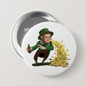Irish Leprechaun Gooien Lucky Cookies Grappig Ronde Button 7,6 Cm (Voorkant /achterkant)
