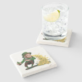 Irish Leprechaun Gooien Lucky Cookies Grappig Stenen Onderzetter (Zijkant)