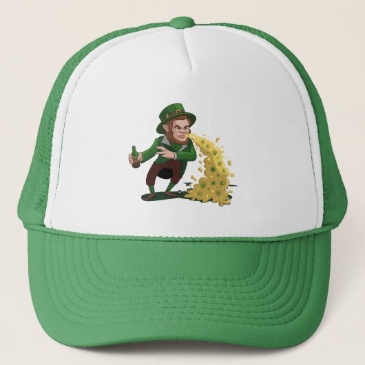 Irish Leprechaun Gooien Lucky Cookies Grappig Trucker Pet (Voorkant)