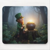 Irish Leprechaun In a Misty Forest Muismat (Voorkant)
