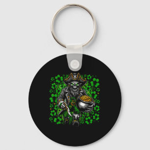 Irish Leprechaun Pirate St Patricks Day Party voor Sleutelhanger