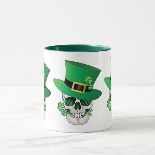 Irish Leprechaun Skull Mok (Midden)
