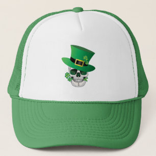 Irish Leprechaun Skull Trucker Pet