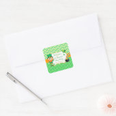 Irish Leprechaun St Patrick's Day Party Vierkante Sticker (Envelop)