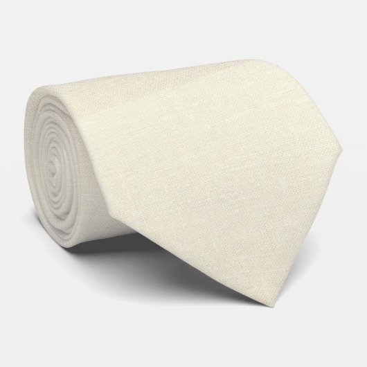 Irish Linen Pattern - Stropdas van Cream (Opgerold)