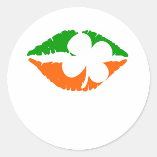 Irish Lips Ronde Sticker