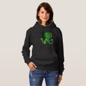 Irish Love St. Patrick's Day Shamrock Green Plaid Hoodie (Voorkant volledig)