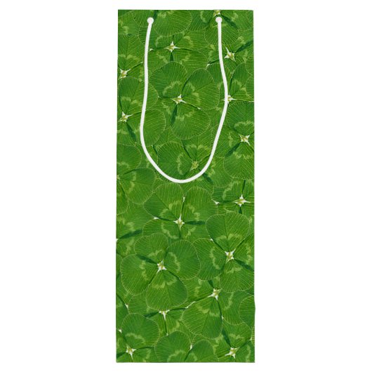 Irish Luck Shamrocks Wijn Cadeautas (Achterkant)