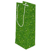 Irish Luck Shamrocks Wijn Cadeautas (Achterkant Gekanteld)