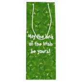 Irish Luck Shamrocks Wijn Cadeautas (Voorkant)
