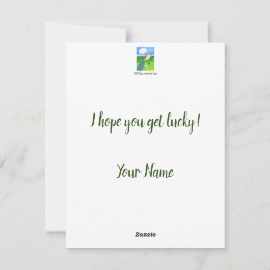 Irish Luck St. Patrick's Day Kaart (Achterkant)