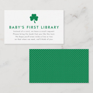 Irish Lucky Charm Books for Baby's First Library Informatiekaartje