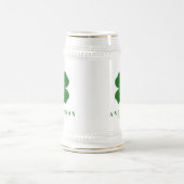 Irish Lucky Four Green Leaf Clover met naam Bierpul (Center)