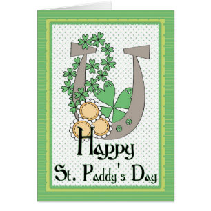 Irish Lucky Horseshoe Happy St. Paddy's Day Card
