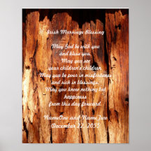 Irish Marriage Blessing Old Wood Gepersonaliseerd 