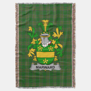 Irish Marward Coat of Arms Family Crest Ireland Deken