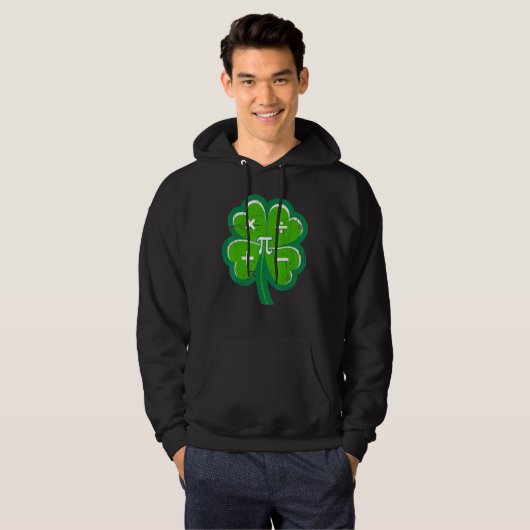 Irish Math Teacher Shamrock St Patricks Day Pi Day Hoodie (Voorkant volledig)