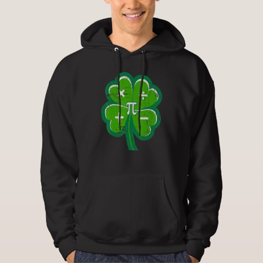 Irish Math Teacher Shamrock St Patricks Day Pi Day Hoodie (Voorkant)