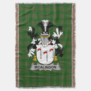 Irish McAlindon of McAlindem Coat of Arms Family Deken