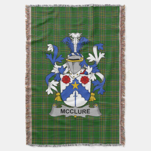 Irish McClure Coat of Arms Family Crest Ireland Deken