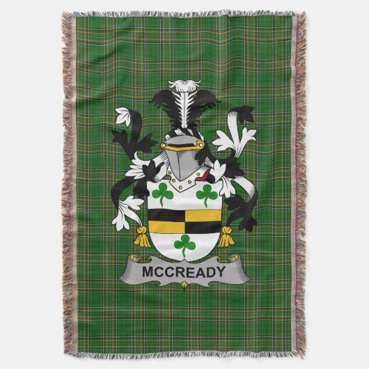 Irish McCready of McCreadie Coat of Arms familie C Deken (Voorkant Verticaal)