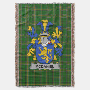 Irish McDaniel of Daniel Coat of Arms Family Cres Deken