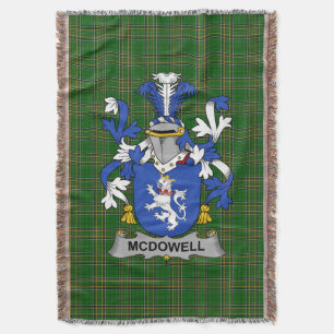 Irish McDowell Coat of Arms Family Crest Ireland Deken