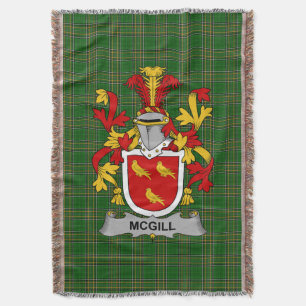 Irish McGill Coat of Arms Family Crest Ireland Deken