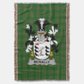 Irish McNally Coat of Arms Family Crest Ireland Deken (Voorkant Verticaal)