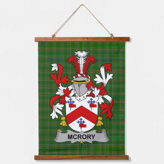 Irish McRory or McCrory Coat of Arms Family Crest Hangend Wandkleed